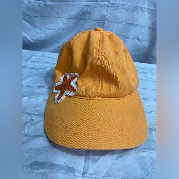 Sun-N-Sand Orange Starfish Beach Baseball Cap - Picture 1 of 7